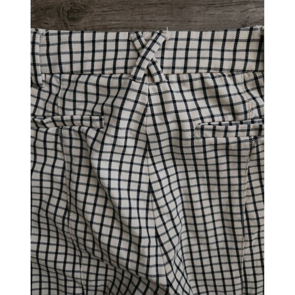 ANTHROPOLOGIE Essential Slim Pants Size 4 Womens Black/White Checkered Stretchy - Picture 6 of 9